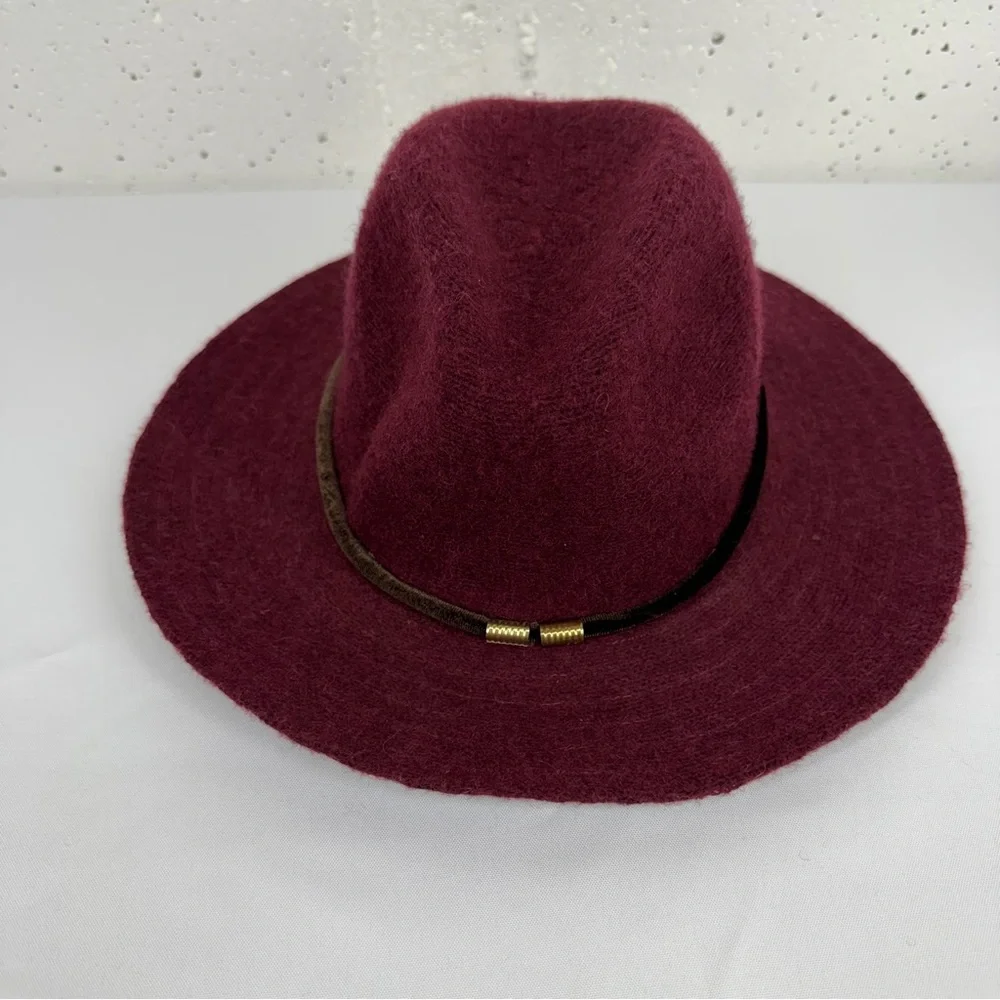 San Diego Hat Company Maroon Wool Blend Floppy Fedora Hat